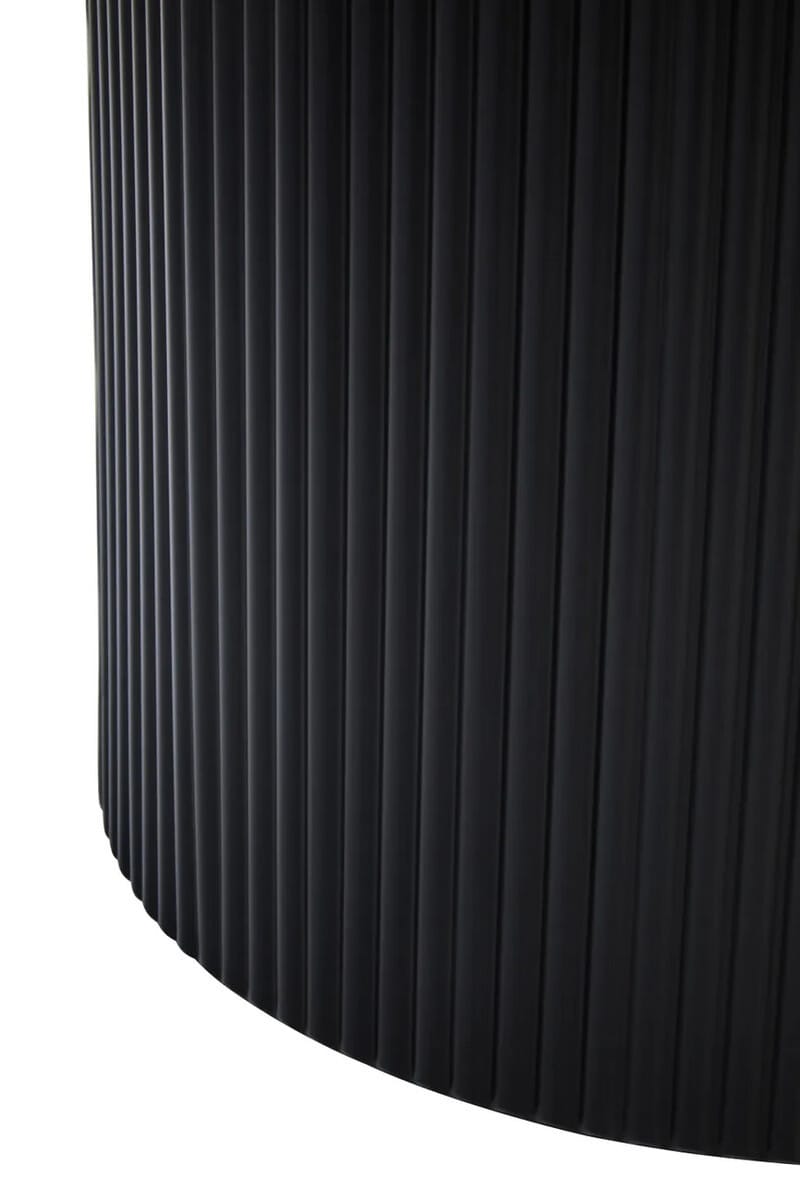 Esperance Living Trento Black Metal Round Ridge Detail Coffee Table House of Isabella UK