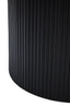 Esperance Living Trento Black Metal Round Ridge Detail Coffee Table House of Isabella UK