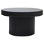 Esperance Living Trento Black Metal Round Ridge Detail Coffee Table House of Isabella UK