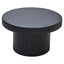 Esperance Living Trento Black Metal Round Ridge Detail Coffee Table House of Isabella UK