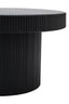 Esperance Living Trento Black Metal Round Ridge Detail Coffee Table House of Isabella UK