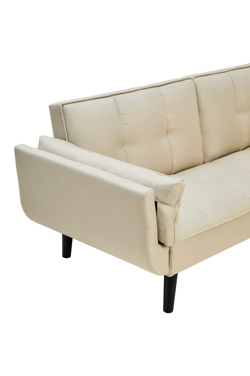 Esperance Living Valerie 3 Seat Beige Sofa Bed House of Isabella UK
