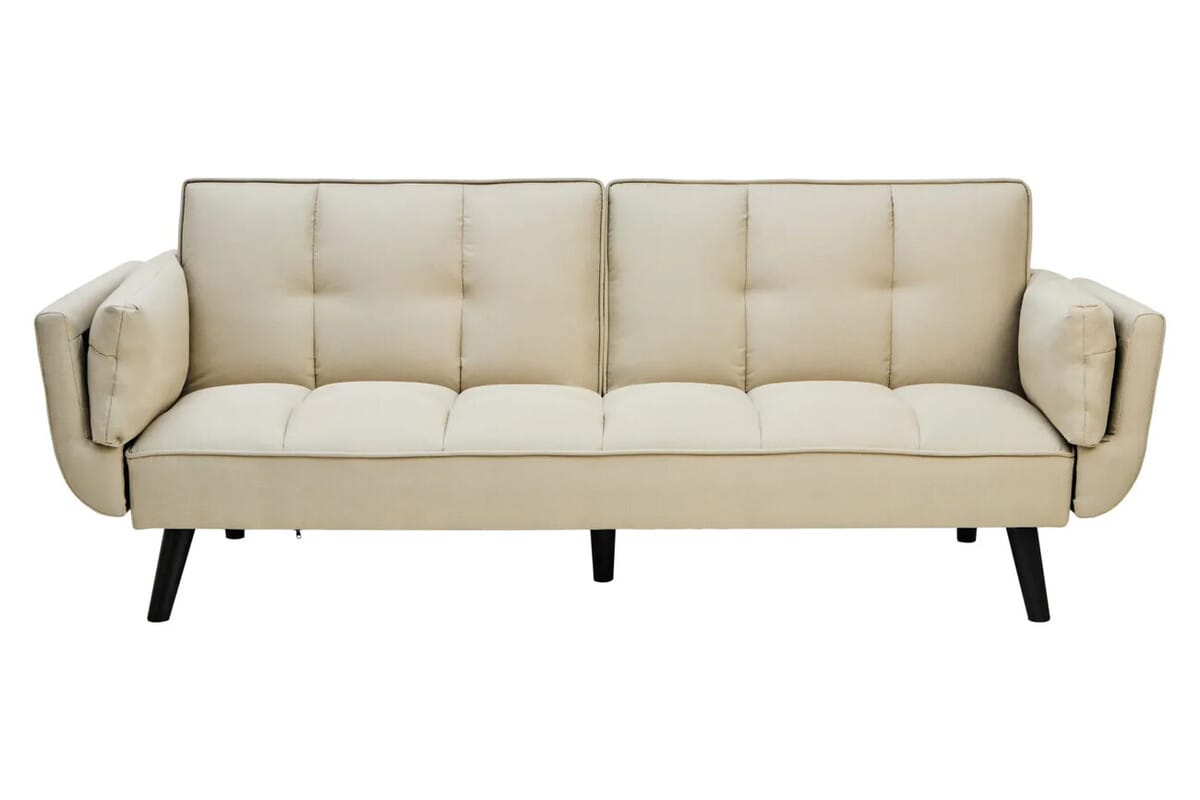 Esperance Living Valerie 3 Seat Beige Sofa Bed House of Isabella UK