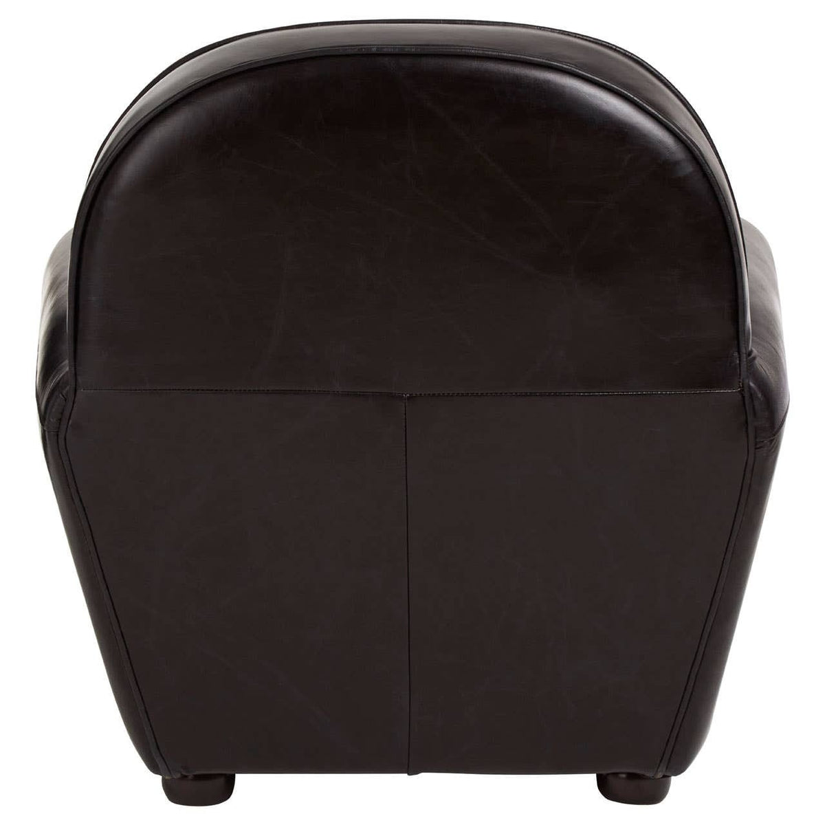 Esperance Living Victor Black Leather Classic Armchair House of Isabella UK