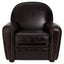 Esperance Living Victor Black Leather Classic Armchair House of Isabella UK