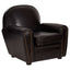 Esperance Living Victor Black Leather Classic Armchair House of Isabella UK