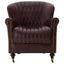 Esperance Living Victor Brown Leather Armchair House of Isabella UK