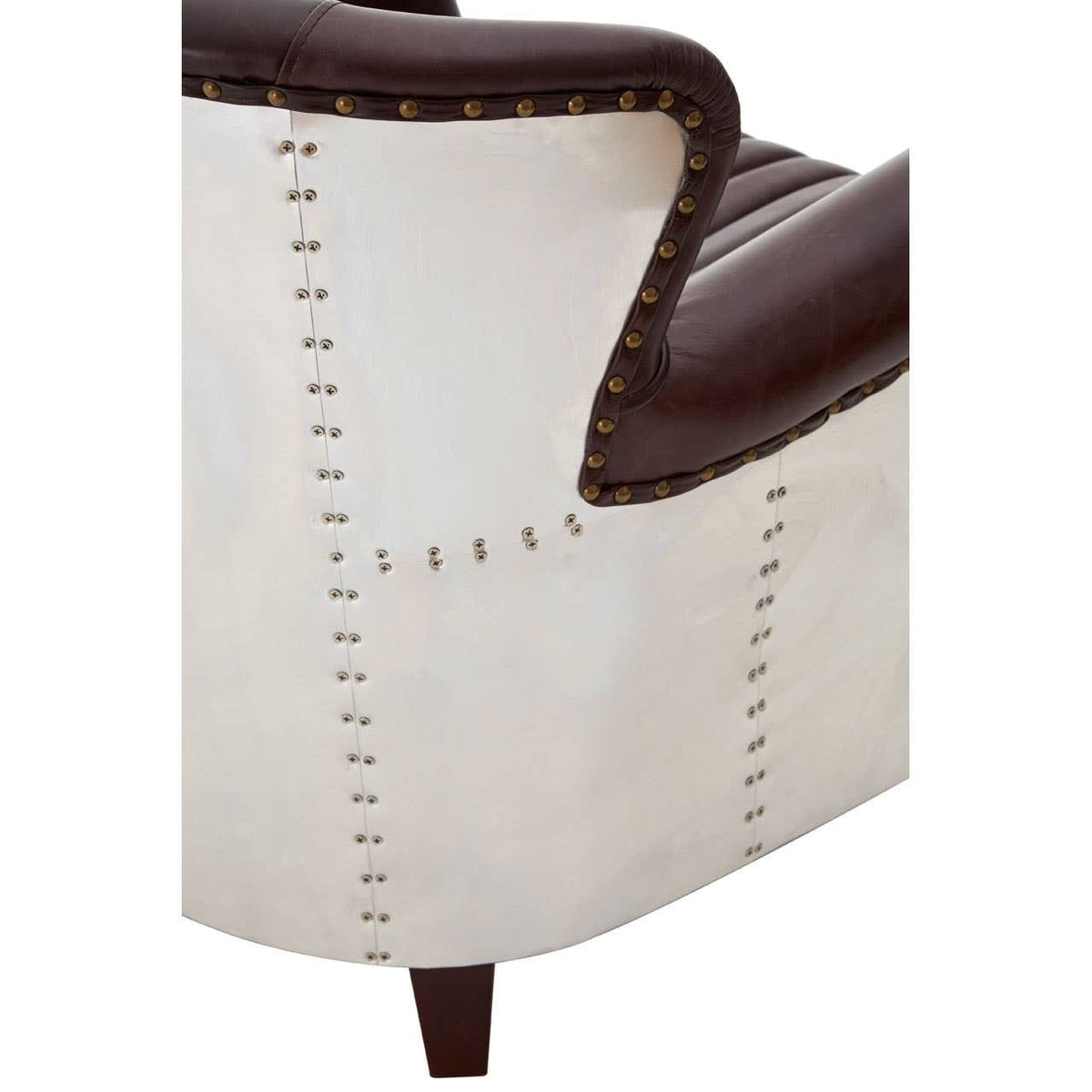 Esperance Living Victor Brown Leather Armchair House of Isabella UK