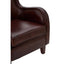 Esperance Living Victor Brown Leather Lounge Chair House of Isabella UK