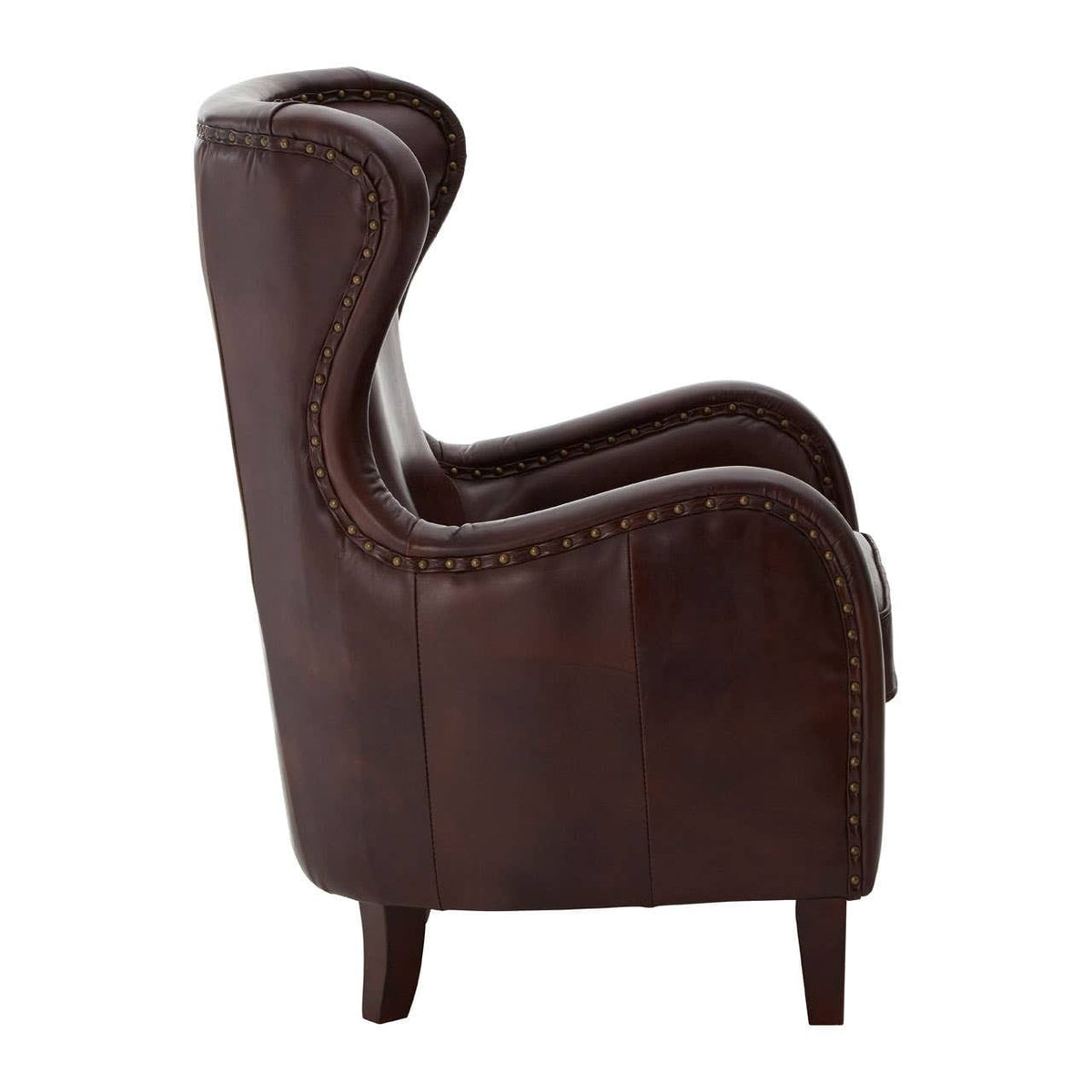 Esperance Living Victor Brown Leather Lounge Chair House of Isabella UK