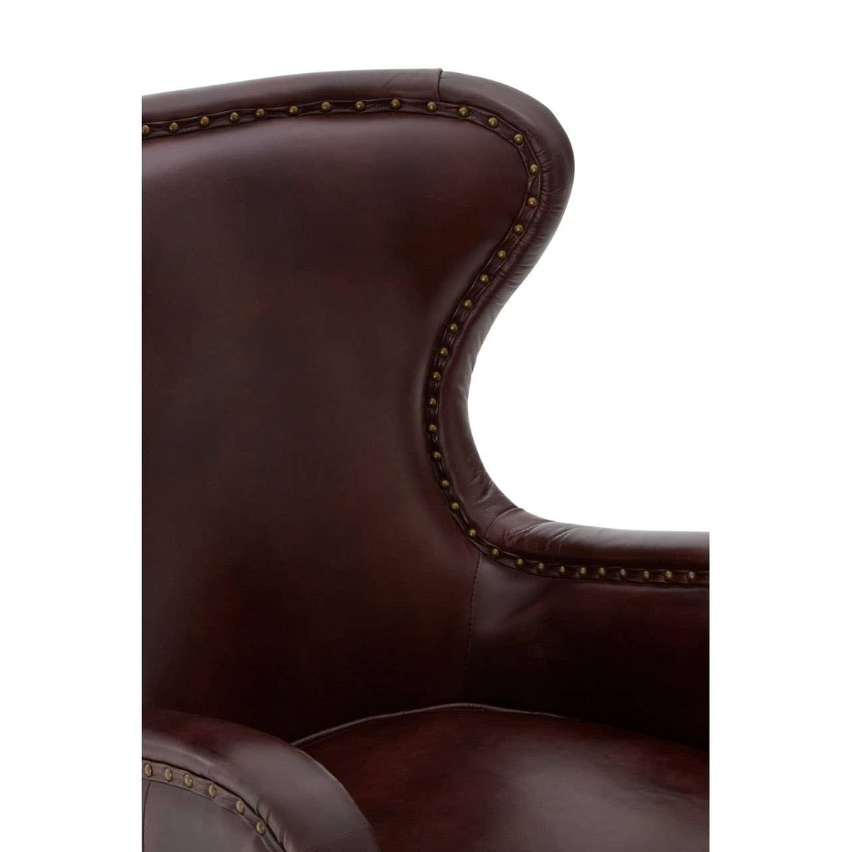 Esperance Living Victor Brown Leather Lounge Chair House of Isabella UK