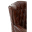 Esperance Living Victor Brown Leather Scroll Armchair House of Isabella UK