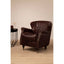 Esperance Living Victor Brown Leather Winged Back Armchair House of Isabella UK