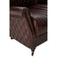 Esperance Living Victor Brown Leather Winged Back Armchair House of Isabella UK