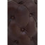 Esperance Living Victor Button Tufted Brown Leather Stool House of Isabella UK