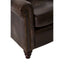 Esperance Living Victor Dark Grey Brown Leather Armchair House of Isabella UK