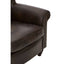 Esperance Living Victor Dark Grey Brown Leather Armchair House of Isabella UK