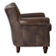 Esperance Living Victor Dark Grey Brown Leather Armchair House of Isabella UK