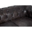 Esperance Living Victor Dark Grey Brown Leather Chesterfield 2 Seat Sofa House of Isabella UK