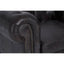 Esperance Living Victor Dark Grey Brown Leather Chesterfield Chair House of Isabella UK