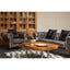 Esperance Living Victor Dark Grey Brown Leather Chesterfield Chair House of Isabella UK