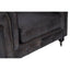 Esperance Living Victor Dark Grey Brown Leather Chesterfield Chair House of Isabella UK
