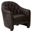 Esperance Living Victor Dark Grey Brown Leather Tub Chair House of Isabella UK
