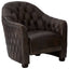 Esperance Living Victor Dark Grey Brown Leather Tub Chair House of Isabella UK