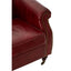 Esperance Living Victor Deep Red Leather Armchair House of Isabella UK