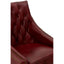 Esperance Living Victor Deep Red Leather Lounge Chair with Tufted Back House of Isabella UK