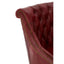 Esperance Living Victor Deep Red Leather Lounge Chair with Tufted Back House of Isabella UK
