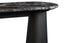 Esperance Living Waris Black and White Marble Top Console Table with Mango Wood Legs House of Isabella UK