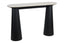 Esperance Living Waris Travertine Top and Black Mango Wood Console Table House of Isabella UK