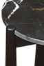 Esperance Living Wilbur Black and White Marble Top Side Table with Mango Wood Legs House of Isabella UK