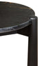 Esperance Living Wilbur Black and White Marble Top Side Table with Mango Wood Legs House of Isabella UK