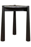 Esperance Living Wilbur Black and White Marble Top Side Table with Mango Wood Legs House of Isabella UK