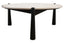 Esperance Living Wilbur Cream Marble Top and Black Mango Wood Coffee Table House of Isabella UK