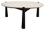 Esperance Living Wilbur Cream Marble Top and Black Mango Wood Coffee Table House of Isabella UK