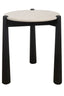 Esperance Living Wilbur Cream Marble Top and Mango Wood Side Table House of Isabella UK
