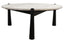Esperance Living Wilbur Travertine Top and Black Finish Mango Wood Coffee Table House of Isabella UK