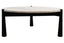 Esperance Living Wilbur Travertine Top and Black Finish Mango Wood Coffee Table House of Isabella UK