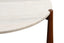 Esperance Living Wilbur Travertine Top and Brown Finish Mango Wood Coffee Table House of Isabella UK