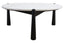 Esperance Living Wilbur White Marble Top and Black Finish Mango Wood Coffee Table House of Isabella UK