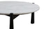 Esperance Living Wilbur White Marble Top and Black Finish Mango Wood Coffee Table House of Isabella UK