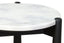 Esperance Living Wilbur White Marble Top and Black Finish Mango Wood Side Table House of Isabella UK