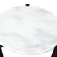 Esperance Living Wilbur White Marble Top and Black Finish Mango Wood Side Table House of Isabella UK
