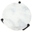 Esperance Living Wilbur White Marble Top and Black Finish Mango Wood Side Table House of Isabella UK
