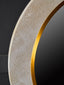 Esperance Mirrors Cadio Shagreen Effect and Gold Inlay Round Wall Mirror House of Isabella UK