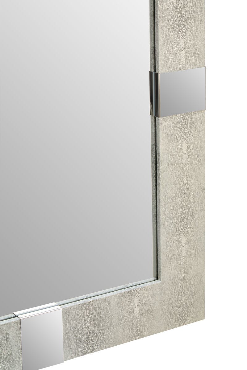 Esperance Mirrors Cardona Grey Shagreen Effect Wall Mirror House of Isabella UK