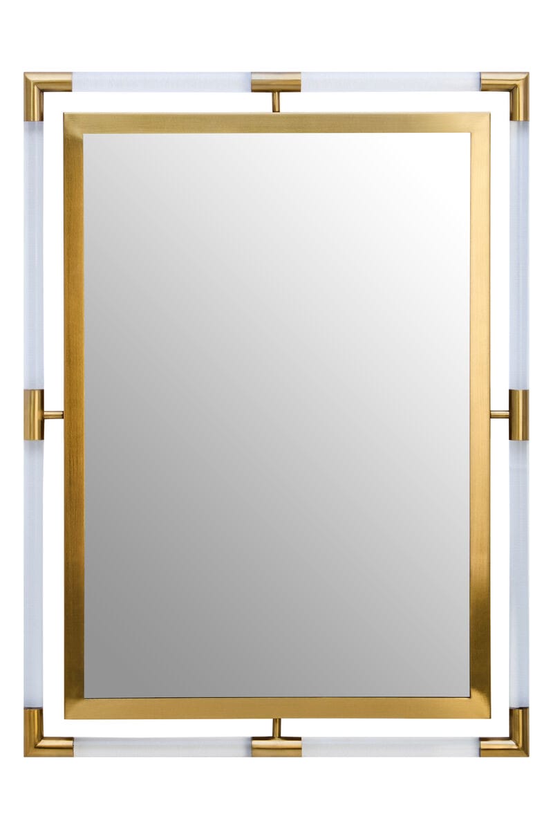 Esperance Mirrors Cardona Wall Mirror with Clear and Matt Gold Frame House of Isabella UK